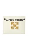 Off-white ™ Jitney Simple Leather Card Holder In White