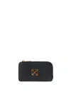 Off-white Jitney Zipped Card Case In Black