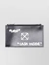 Off-white Jitney Zipped Card Holder Logo In Multi