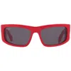 Off-white Joseph Dark Grey Wrap Unisex Sunglasses Oeri044 2507 61 In Red