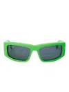 Off-white Joseph Rectangle-frame Sunglasses In Green