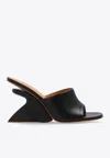 Off-white Jug Wedge-heel Leather Sandals In Black