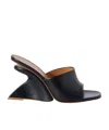 Off-white Jug Wedge-heel Leather Sandals In Black