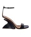Off-white Jug Wedge-heel Leather Sandals In Black