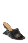 Off-white Jug Wedge-heel Leather Sandals In Black