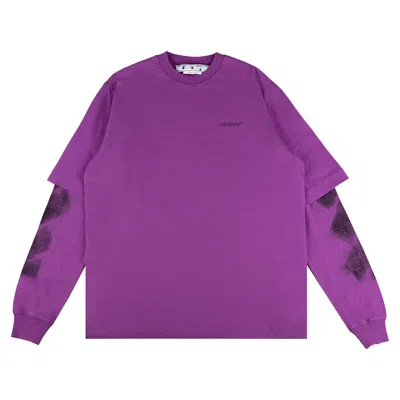 Pre-owned Off-white Jumbo Arrow Double Long-sleeve Tee 'orchid/black' | Purple | Men's Size M