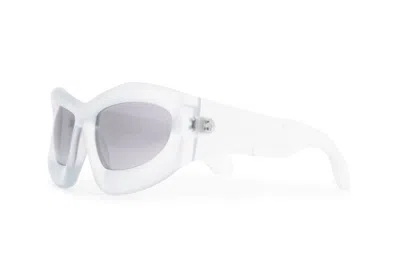 Pre-owned Off-white Katoka Square Sunglasses Transparent (oeri075s23pla0010072)