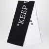 Off-white Off White™ Keep Warm Black/white Wool Scarf In Black
