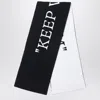 Off-white Off White™ Keep Warm Black/white Wool Scarf In Black