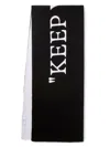 Off-white Off White™ Keep Warm Black/white Wool Scarf In Black