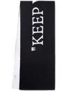 Off-white Revers Keep Warm Scarf White Black In Black/white