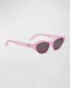 Off-white Kent Acetate Cat-eye Sunglasses In Pink