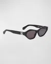 Off-white Kent Acetate Cat-eye Sunglasses In Black