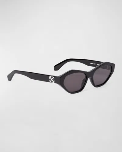 OFF-WHITE KENT ACETATE CAT-EYE SUNGLASSES