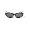 Off-white Kent Dark Grey Oval Unisex Sunglasses Oeri13h 1007 56 In Black