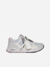 OFF-WHITE KICK OFF LEATHER AND MESH SNEAKERS