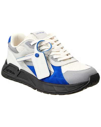 Off-white Kick Off Leather Sneaker In Blue