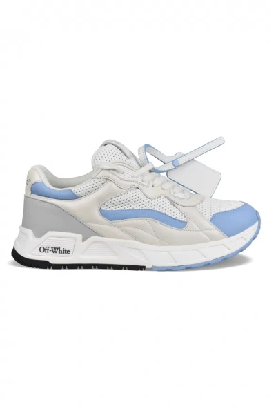 Off-white Kick Off Panelled Leather Sneakers In White