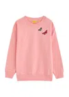 Off-white Kids Arrow Butterfly Printed Cotton Sweatshirt In Pink