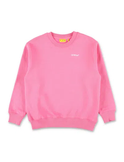 OFF-WHITE OFF-WHITE KIDS ARROW LOGO PINK CREWNECK SWEATSHIRT
