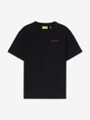 Off-white Kids Arrow Outline Flock T-shirt In Black