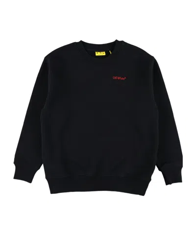 Off-white Kids' Long-sleeved Sweatshirt In Black
