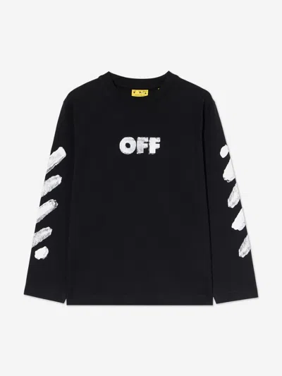 OFF-WHITE OFF-WHITE KIDS ARROW SPONGE LONG SLEEVE T-SHIRT