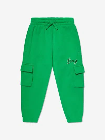 Off-white Kids Bandana Joggers In Green