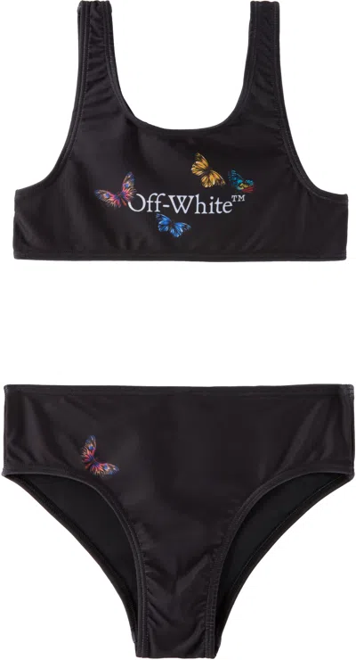 Off-white Kids Black Butterfly Bookish Bikini