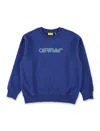 Off-white Logo-embroidered Sweatshirt In Blue