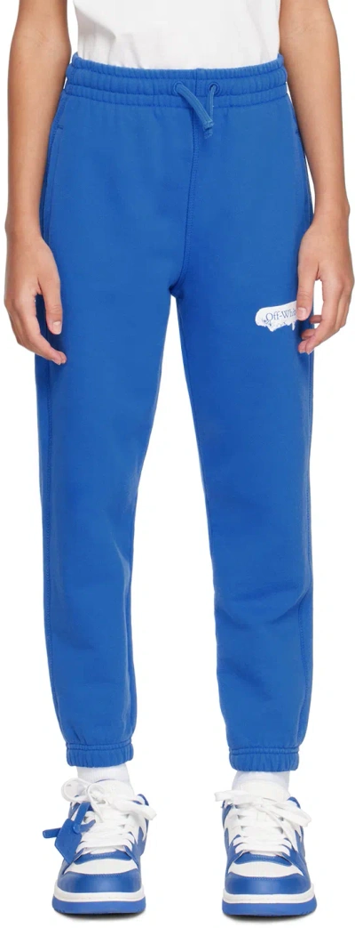 Off-white Diag Stripe-print Track Pants In Blue
