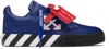 Off-white Kids Blue Vulcanized Leather Sneakers In Blue - White