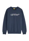 Off-white Big Bookish Cotton Sweatshirt In Blue