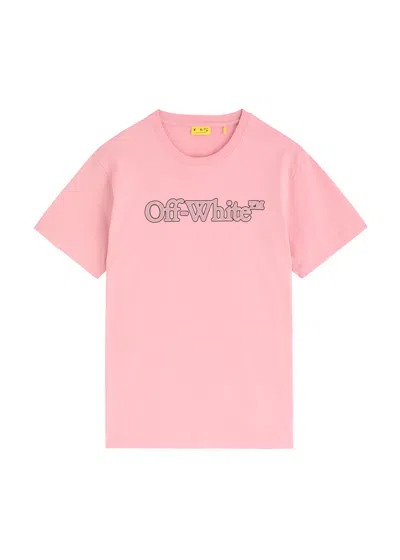 Off-white Kids' Big Bookish T-shirt In Pink