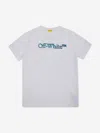 Off-white Kids Diagonal Watercolour T-shirt In White