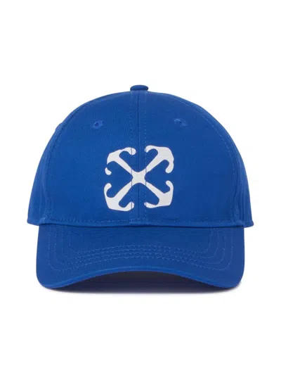 Off-white Kids' Arrows Baseball Cap In Blue