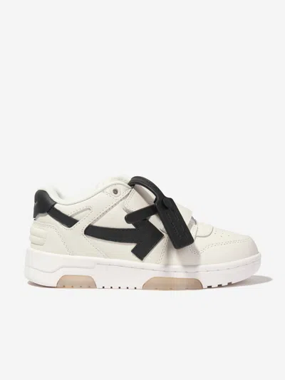 OFF-WHITE KIDS LEATHER OUT OF OFFICE STRAPS TRAINERS