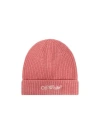 Off-white Kids Logo-embroidered Beanie In Pink