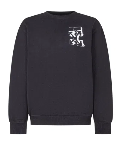 Off-white Logo-print Sweatshirt In Blue