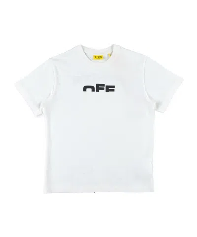 Off-white Kids Logo Printed Crewneck T-shirt