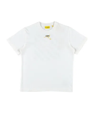 Off-white Kids Logo Printed Crewneck T-shirt