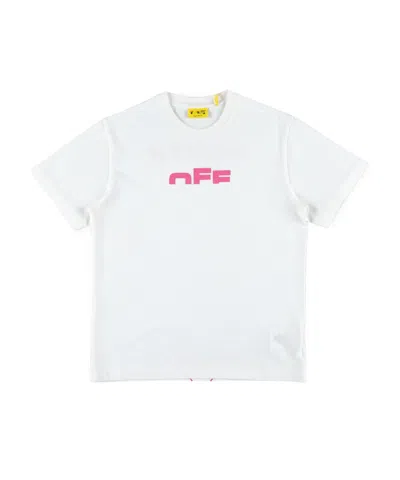 Off-white Kids Logo Printed Crewneck T-shirt