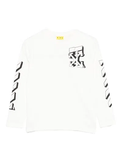 Off-white Off White Kids Long-sleeved Crewneck Sweatshirt