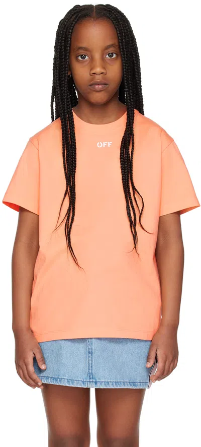 Off-white Kids Orange 'off' Stamp T-shirt