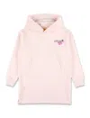 Off-white Heart-motif Hoodie Dress In Pink
