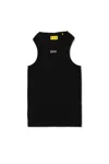 Off-white Off Stamp Clear Ribbed Tank Black - Whit In Black