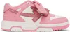 Off-white Kids White & Pink Out Of Office Straps Sneakers In White - Pink