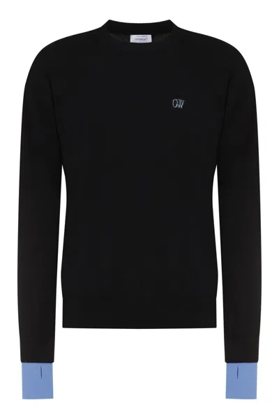 OFF-WHITE OFF-WHITE KNIT WOOL PULLOVER