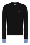 Off-white Men's Knit Wool Pullover Sweater In Nero