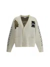 Off-white Lion-embroidery Cardigan In Multi